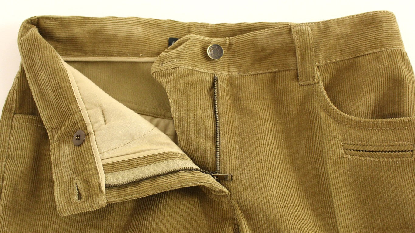 Elegant Cotton Brown Trousers for Women