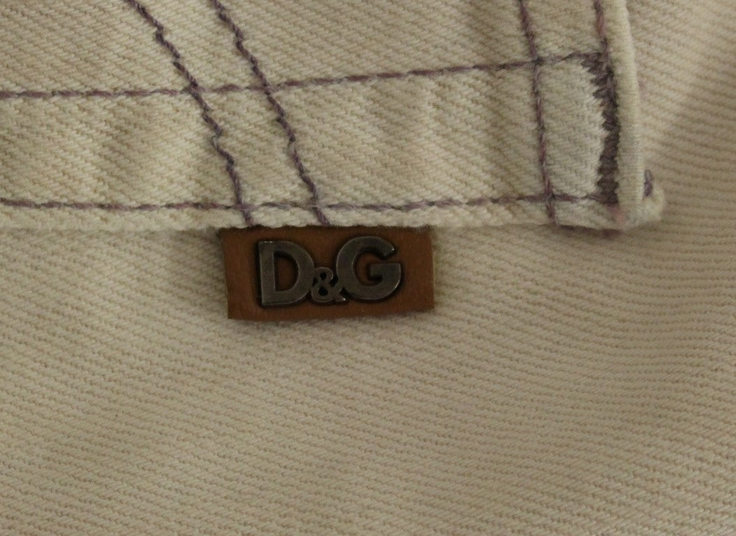 Chic Beige Cotton Blend Pants