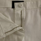 Elegant White Cotton Blend Trousers