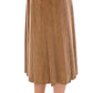 Elegant Beige Full Skirt with Leopard Details