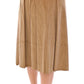 Elegant Beige Full Skirt with Leopard Details