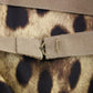 Elegant Beige Full Skirt with Leopard Details
