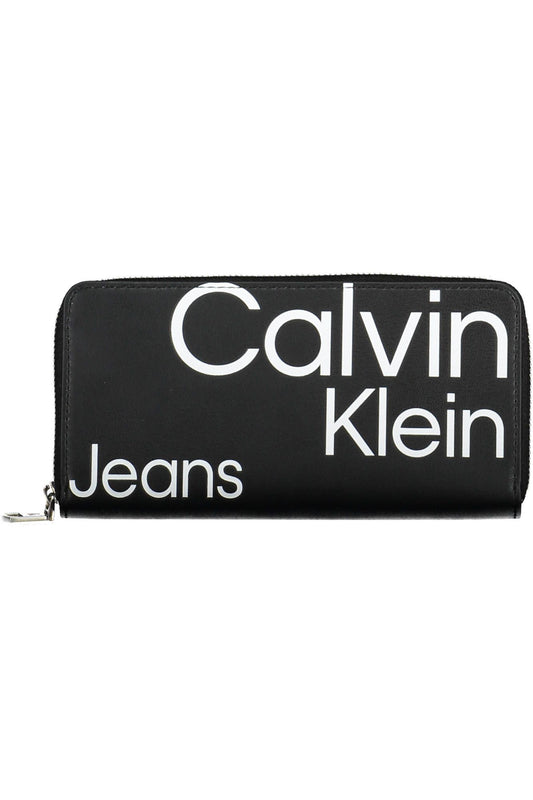 Black Polyurethane Women Wallet