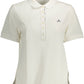 White Cotton Women Polo Shirt