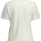 White Cotton Women Polo Shirt