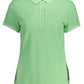 Green Cotton Women Polo Shirt