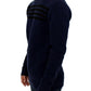 Chic Blue Striped Crewneck Sweater Pullover
