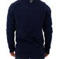 Chic Blue Striped Crewneck Sweater Pullover