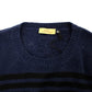Chic Blue Striped Crewneck Sweater Pullover