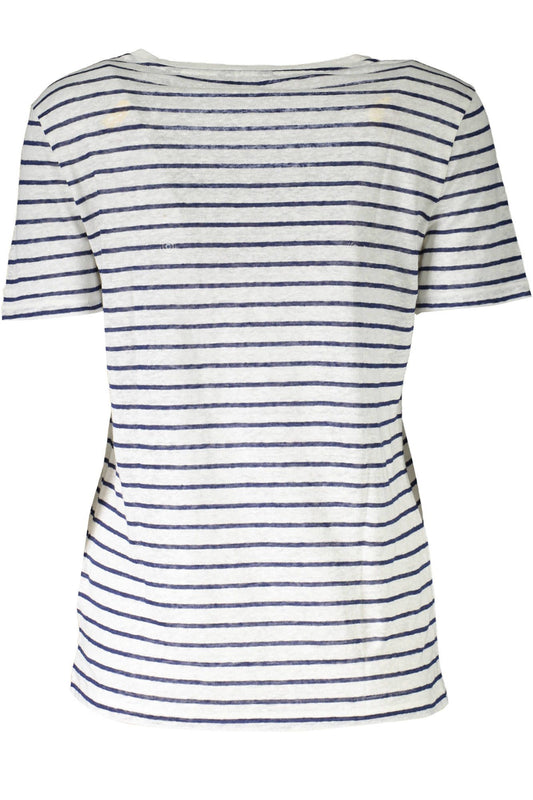 White Linen Women T-Shirt