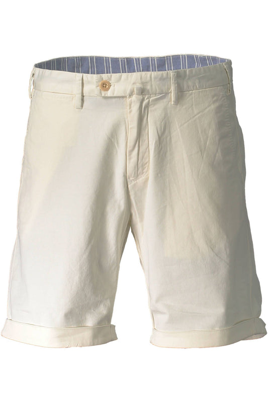 White Cotton Men Bermuda