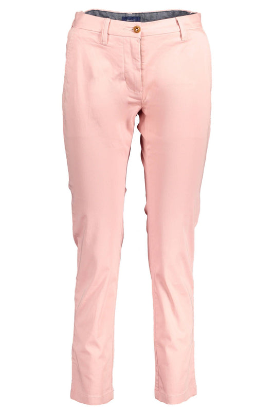 Pink Cotton Women Pant