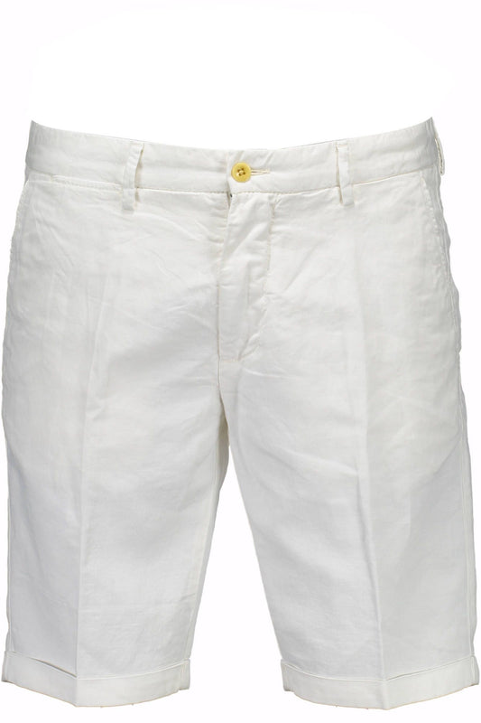 White Cotton Men Bermuda