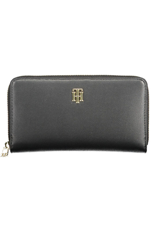 Black Polyurethane Women Wallet