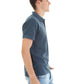 Blue Cotton Men Polo Shirt