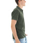 Green Cotton Men Polo Shirt