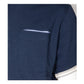Blue Polyester Men Polo