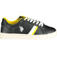 Black Polyester Men Sneaker