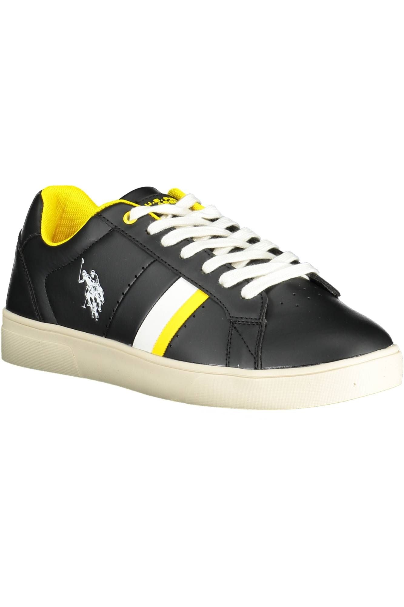 Black Polyester Men Sneaker