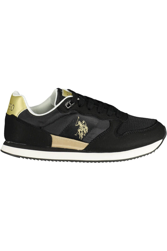 Black Polyester Men Sneaker