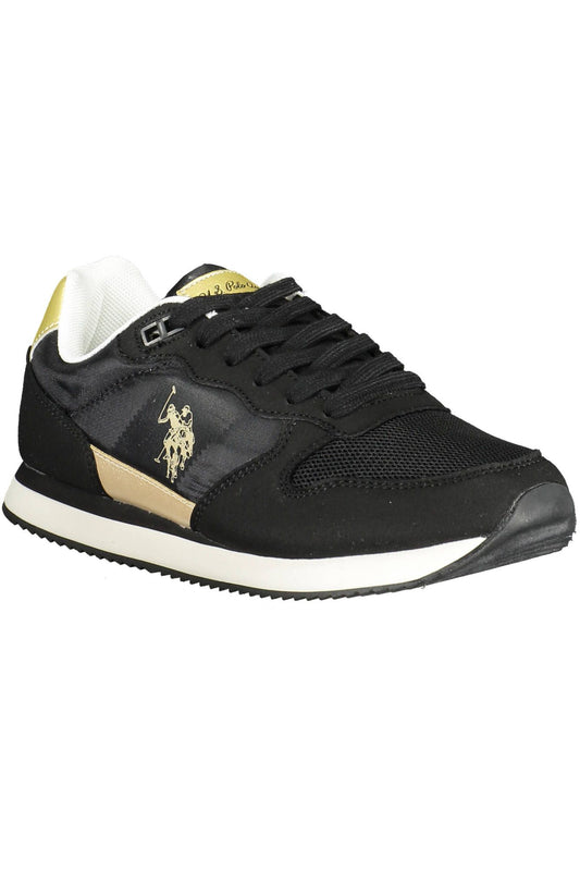 Black Polyester Men Sneaker