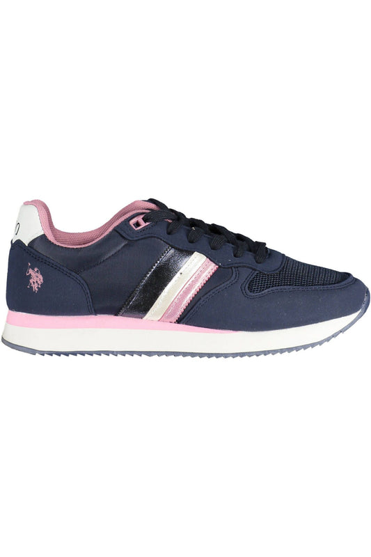 Blue Polyester Men Sneaker