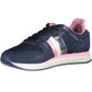 Blue Polyester Men Sneaker