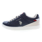 Blue Polyester Men Sneaker