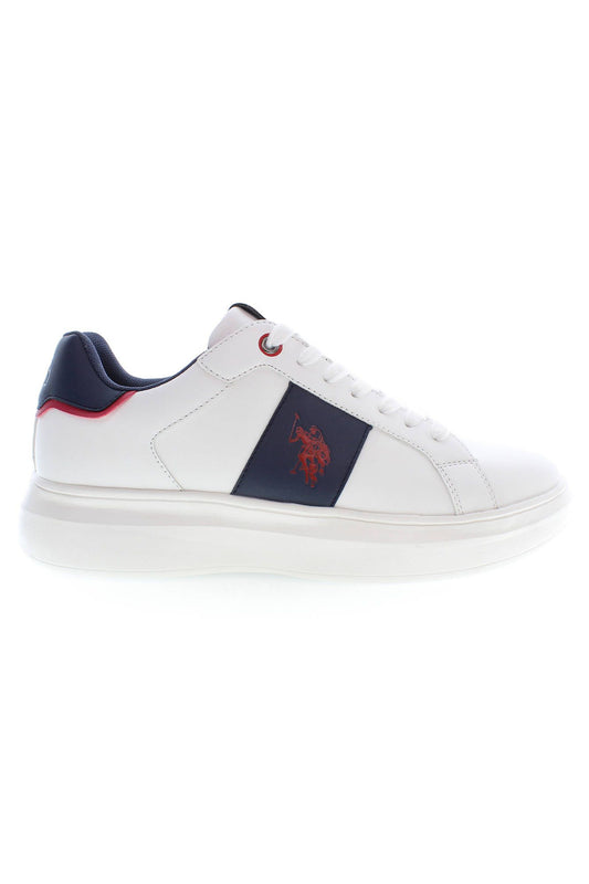 White Polyester Men Sneaker
