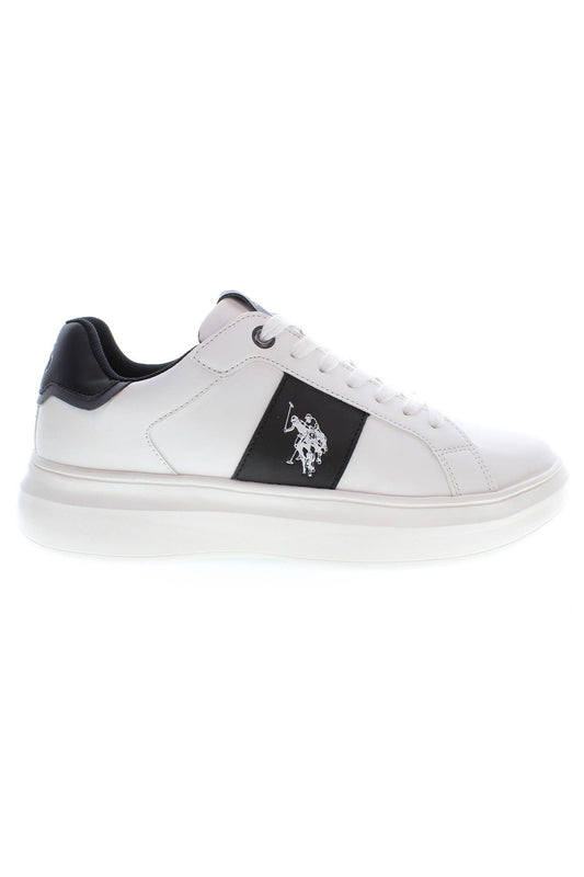 White Polyester Men Sneaker