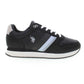 Black Polyester Men Sneaker