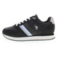 Black Polyester Men Sneaker