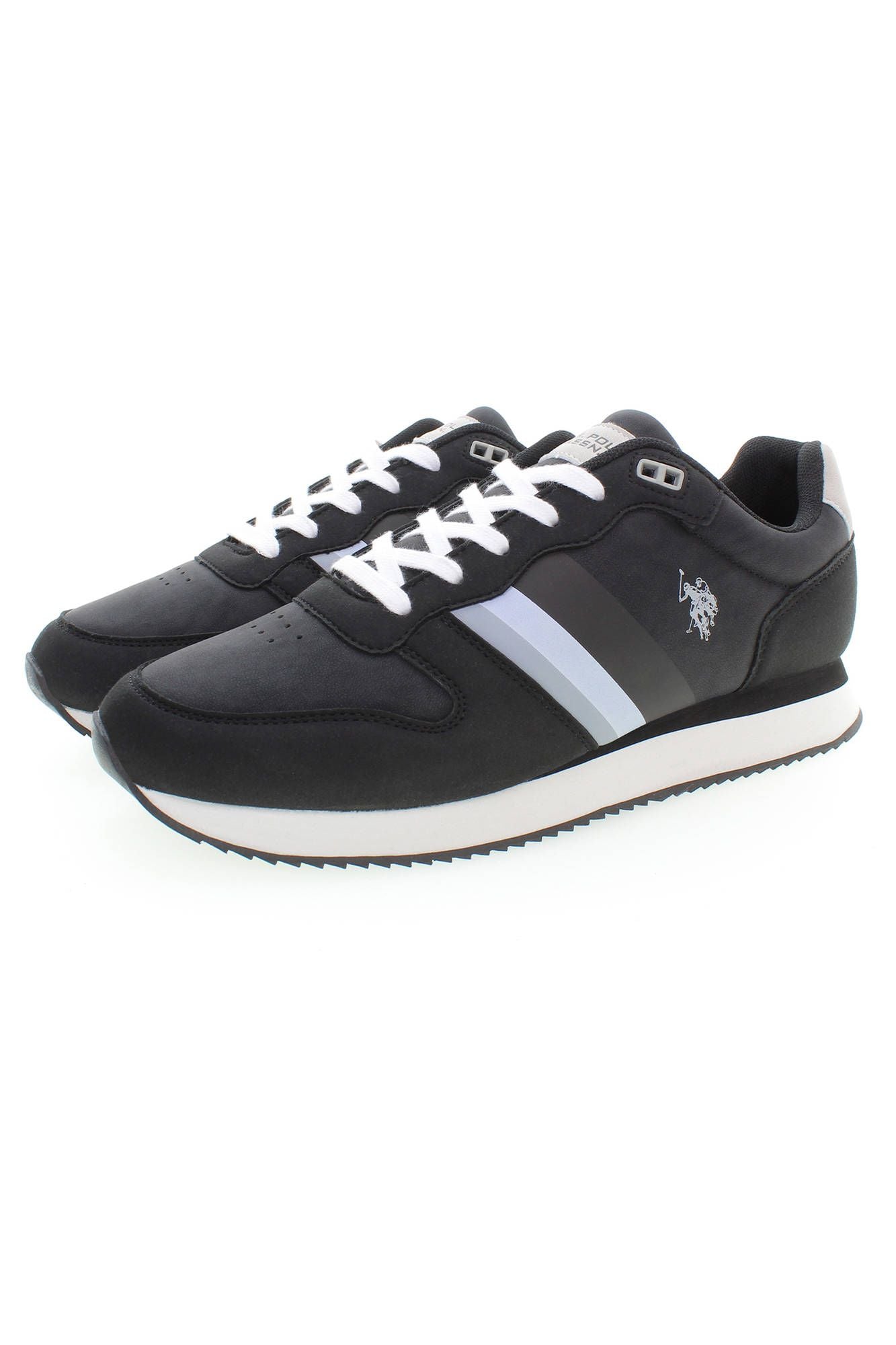 Black Polyester Men Sneaker