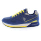 Blue Polyester Men Sneaker