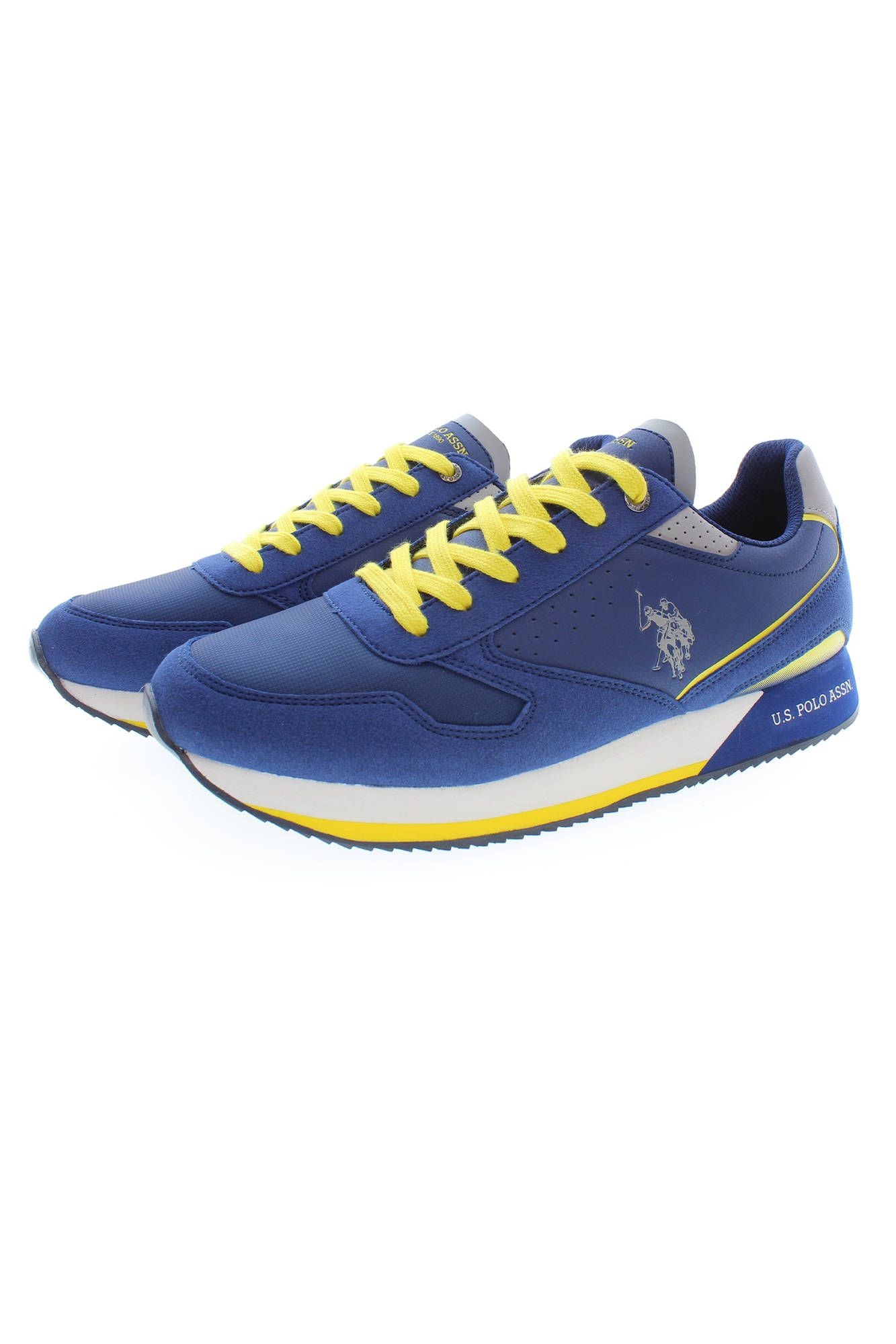 Blue Polyester Men Sneaker