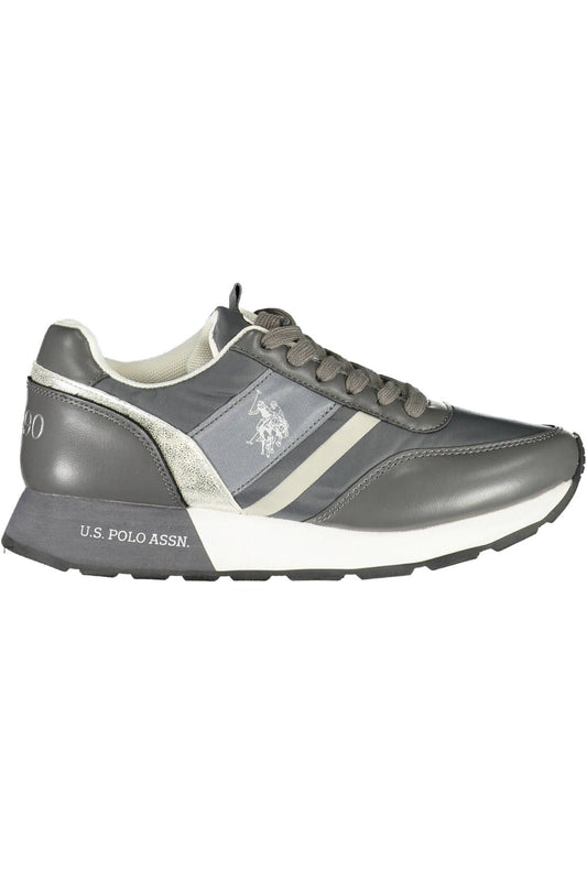 Gray Polyester Women Sneaker