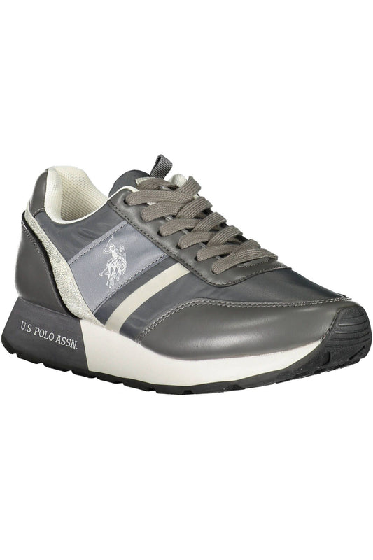 Gray Polyester Women Sneaker