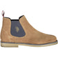 Beige Polyester Men Ankle Boot