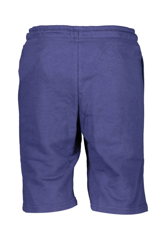 Blue Cotton Men Bermuda