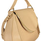 Beige Leather Women Handbag