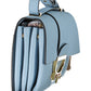 Light Blue Leather Women Handbag
