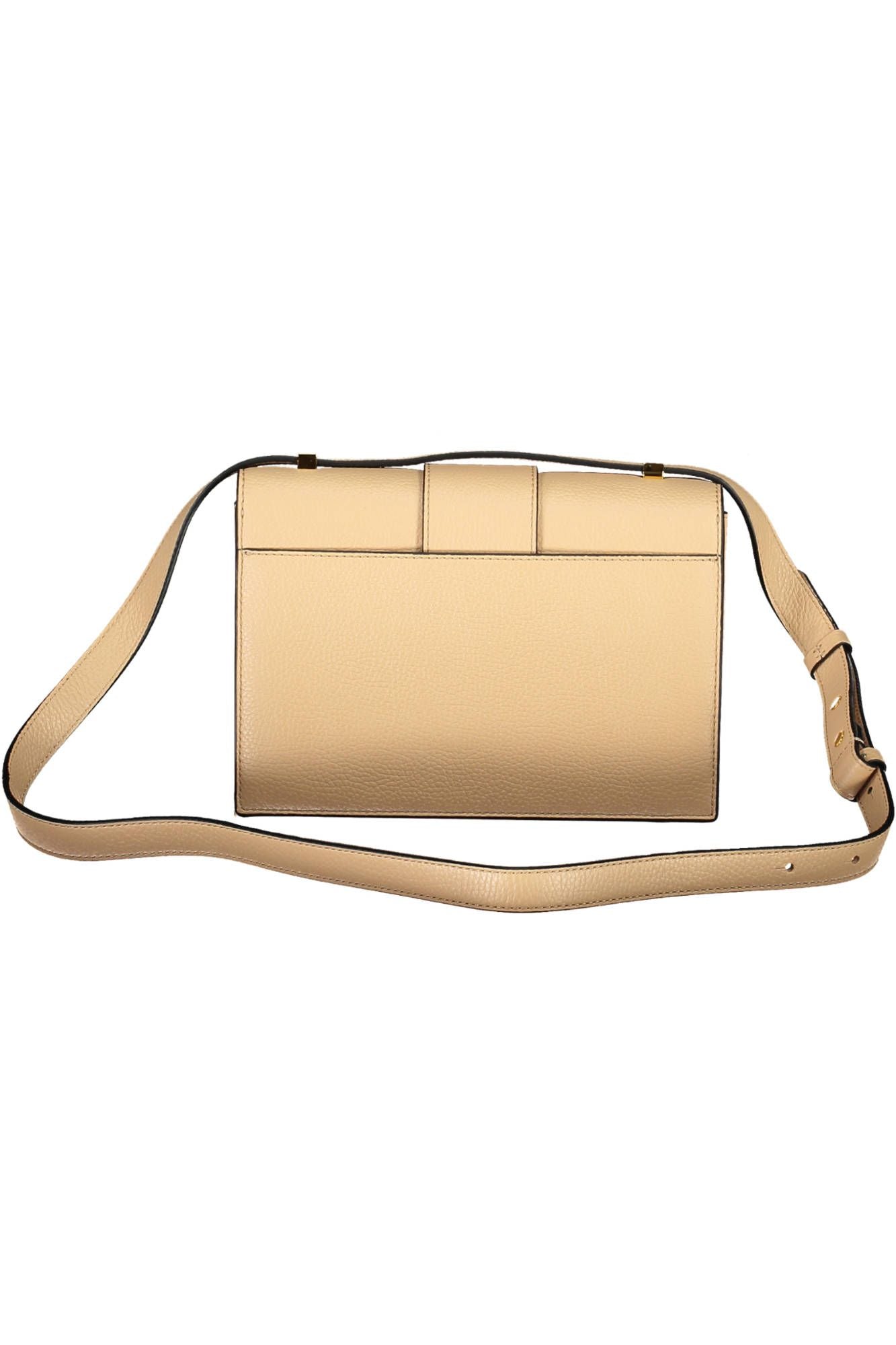 Beige Leather Women Handbag