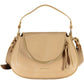 Beige Leather Women Handbag