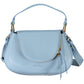 Light Blue Leather Women Handbag