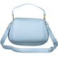Light Blue Leather Women Handbag