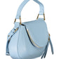 Light Blue Leather Women Handbag