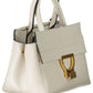 White Leather Women Handbag