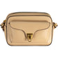 Beige Leather Women Handbag