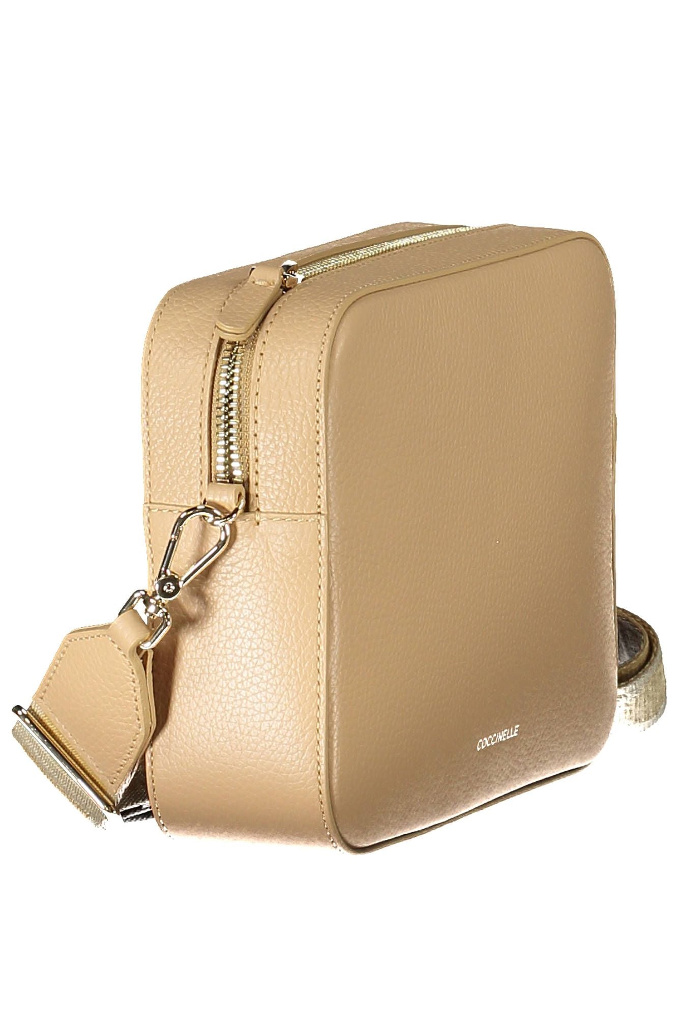 Beige Leather Women Handbag