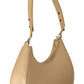 Beige Leather Women Handbag